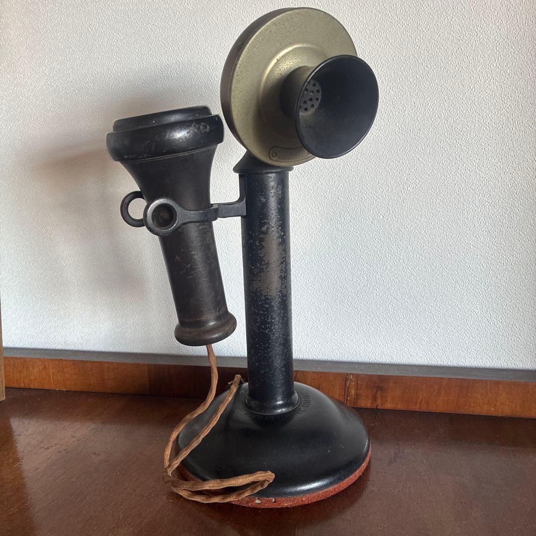 WESTERN ELECTRIC COMPANYアンティークのろうそく型電話機