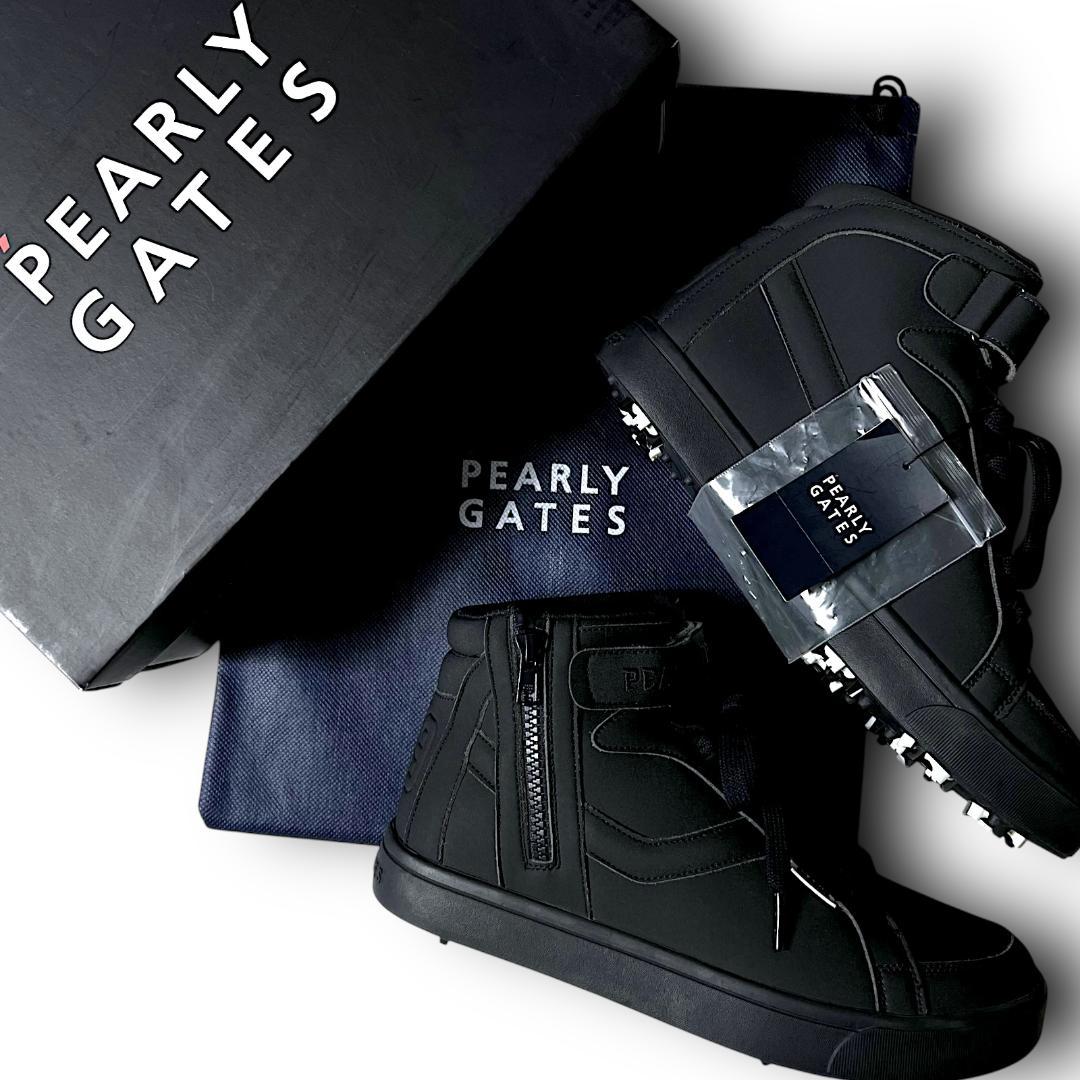 23.5cm パーリーゲイツ オールレザー スパイク ゴルフシューズ