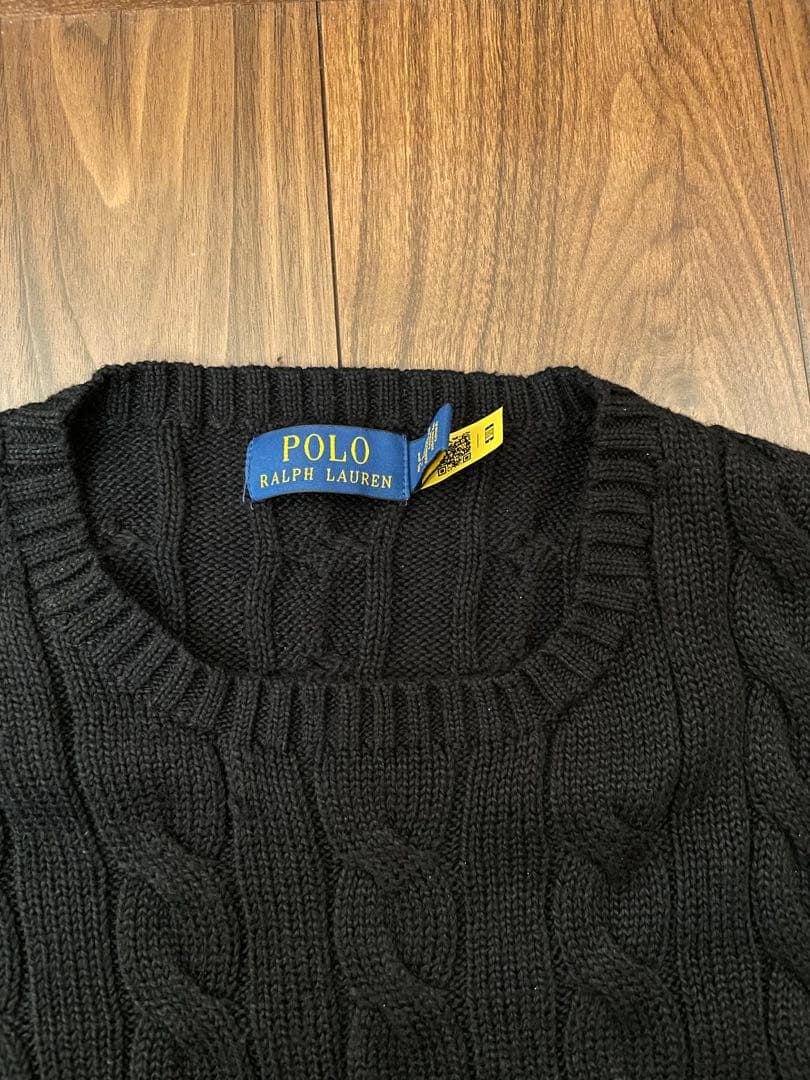 ［極美品］ポロラルフローレン ケーブルニット セーター ブラック