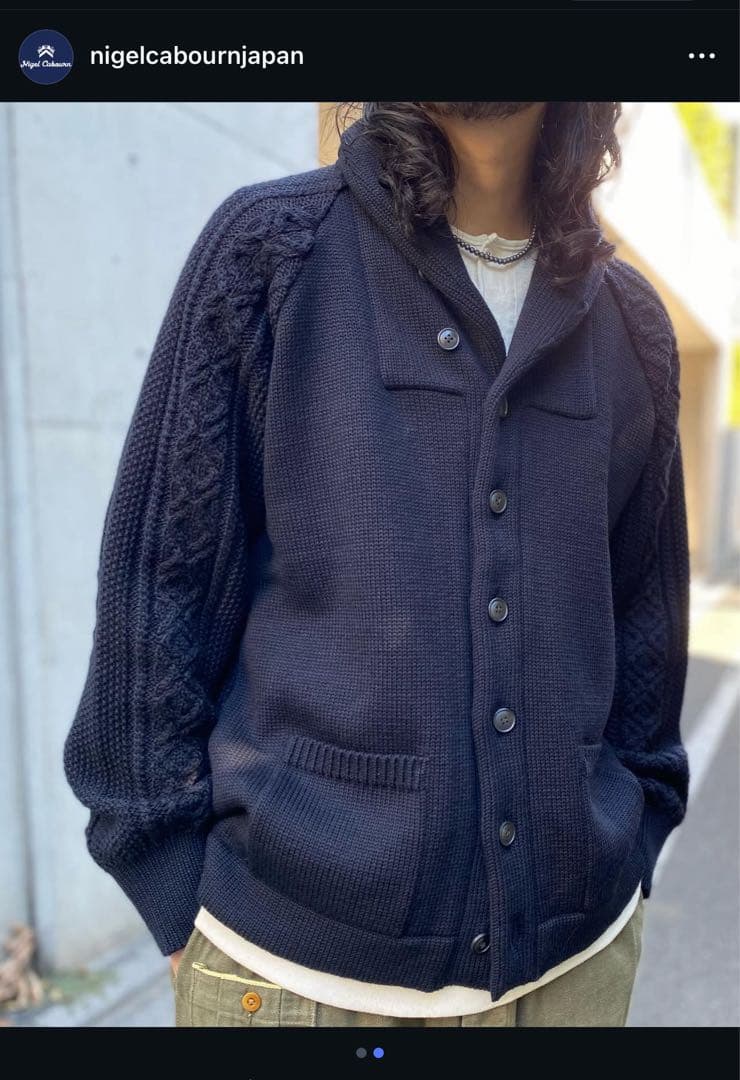 ナイジェルケーボン　フィッシャーマンFISHERMAN CARDIGAN MIX