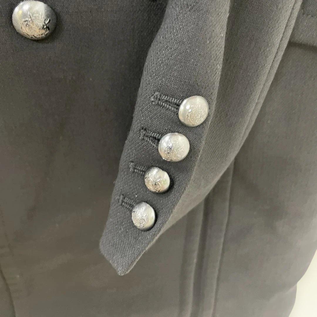 【新品未使用品】ディーゼルブラックゴールド　チェスターコート　銀ボタン