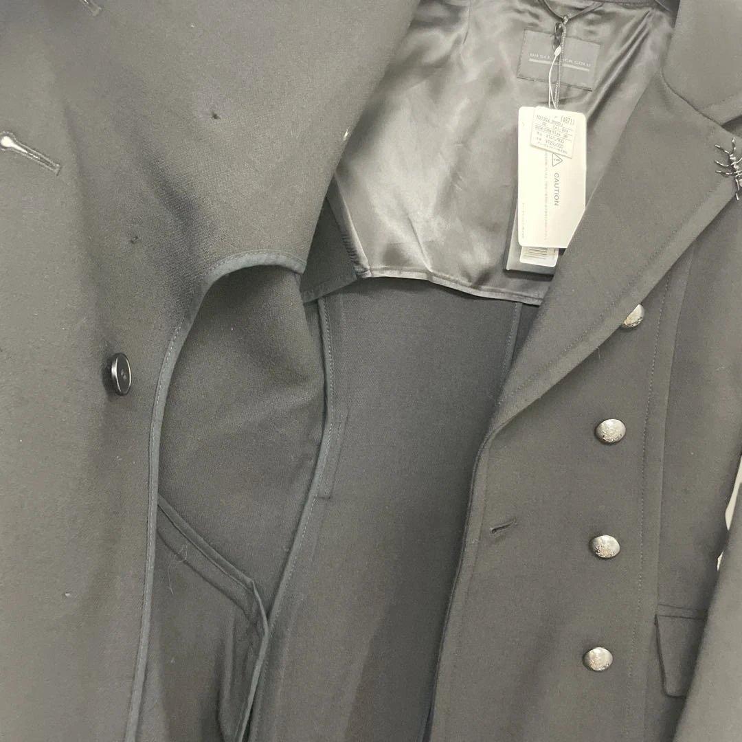 【新品未使用品】ディーゼルブラックゴールド　チェスターコート　銀ボタン