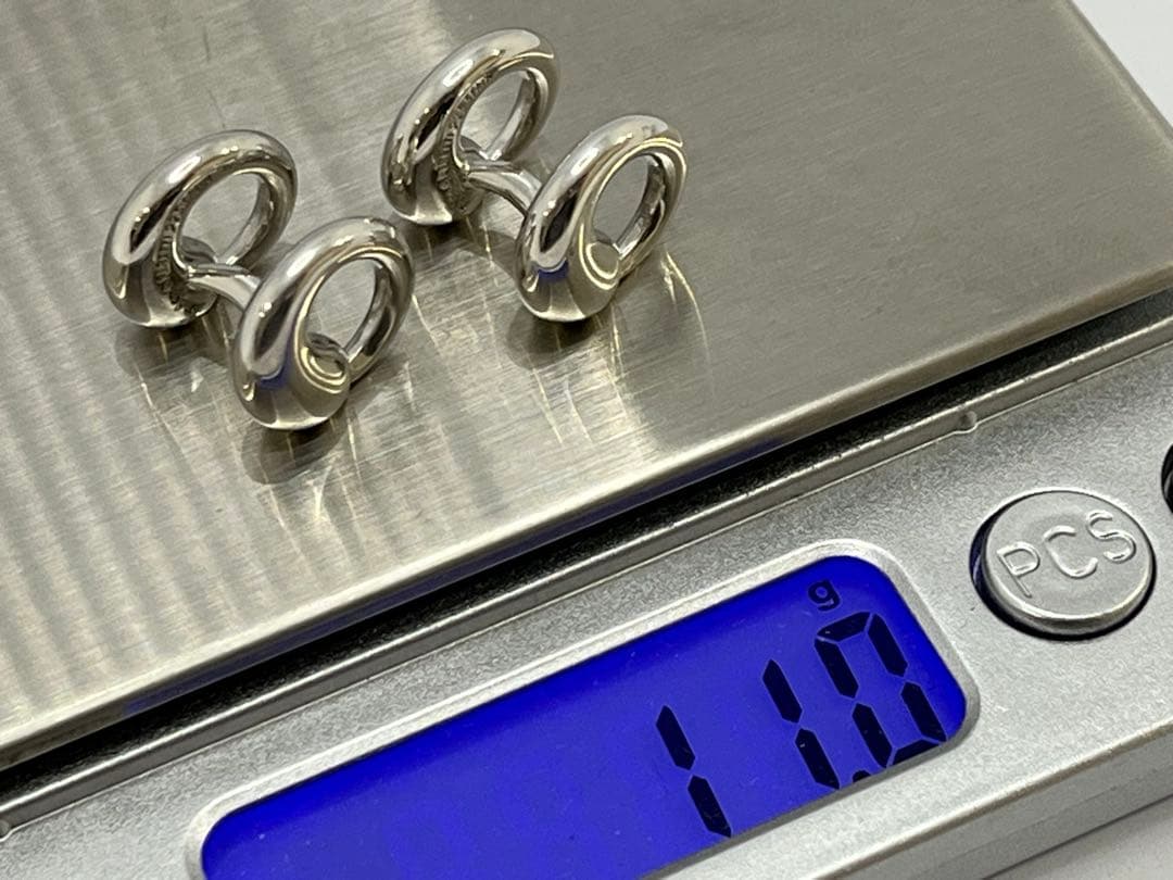 h584 希少 美品 ティファニー エターナルサークル カフス シルバー 925