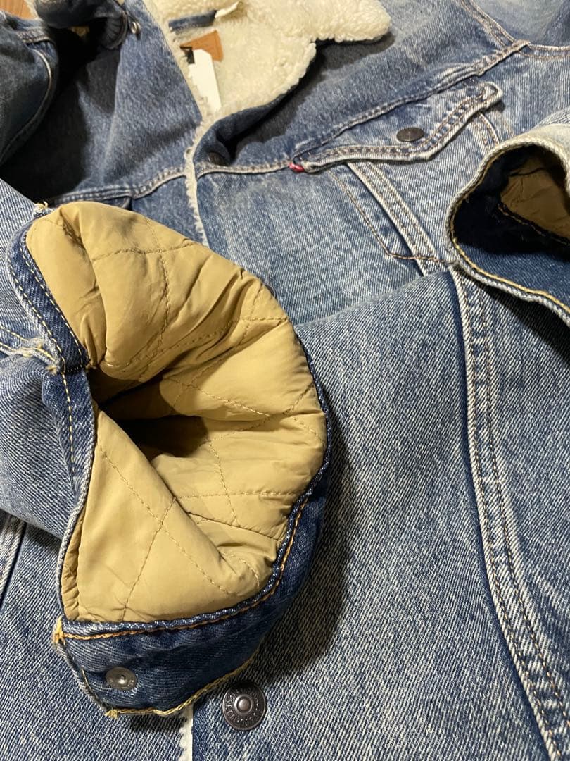 リーバイス プレミアム ボアデニムジャケット ロング　新品　ビッグE