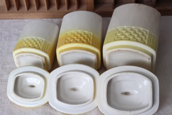 フランスアンティーク キャニスター3点