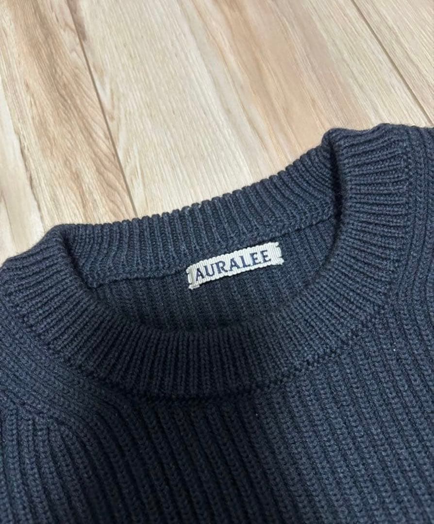 トップス Auralee SUPER FINE WOOL RIB KNIT BIG P O