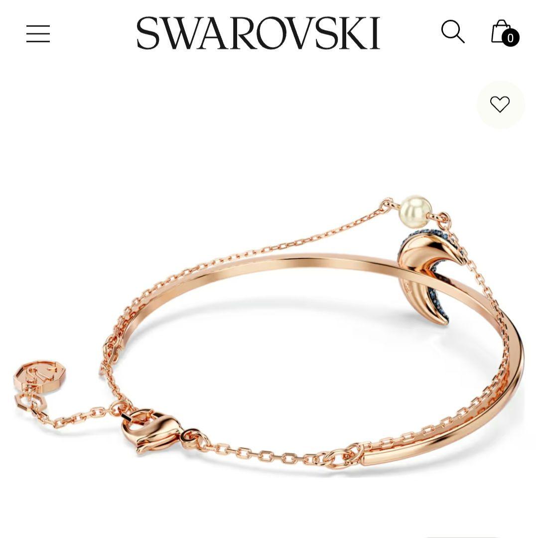 新品 箱付 SWAROVSKI Luna バングル スワロフスキー ブレスレット