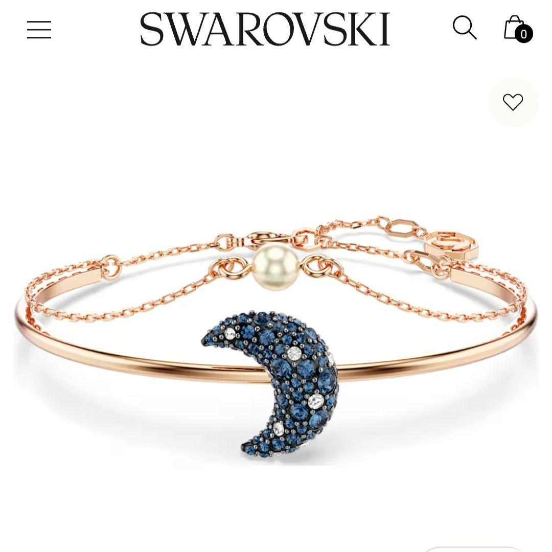 新品 箱付 SWAROVSKI Luna バングル スワロフスキー ブレスレット