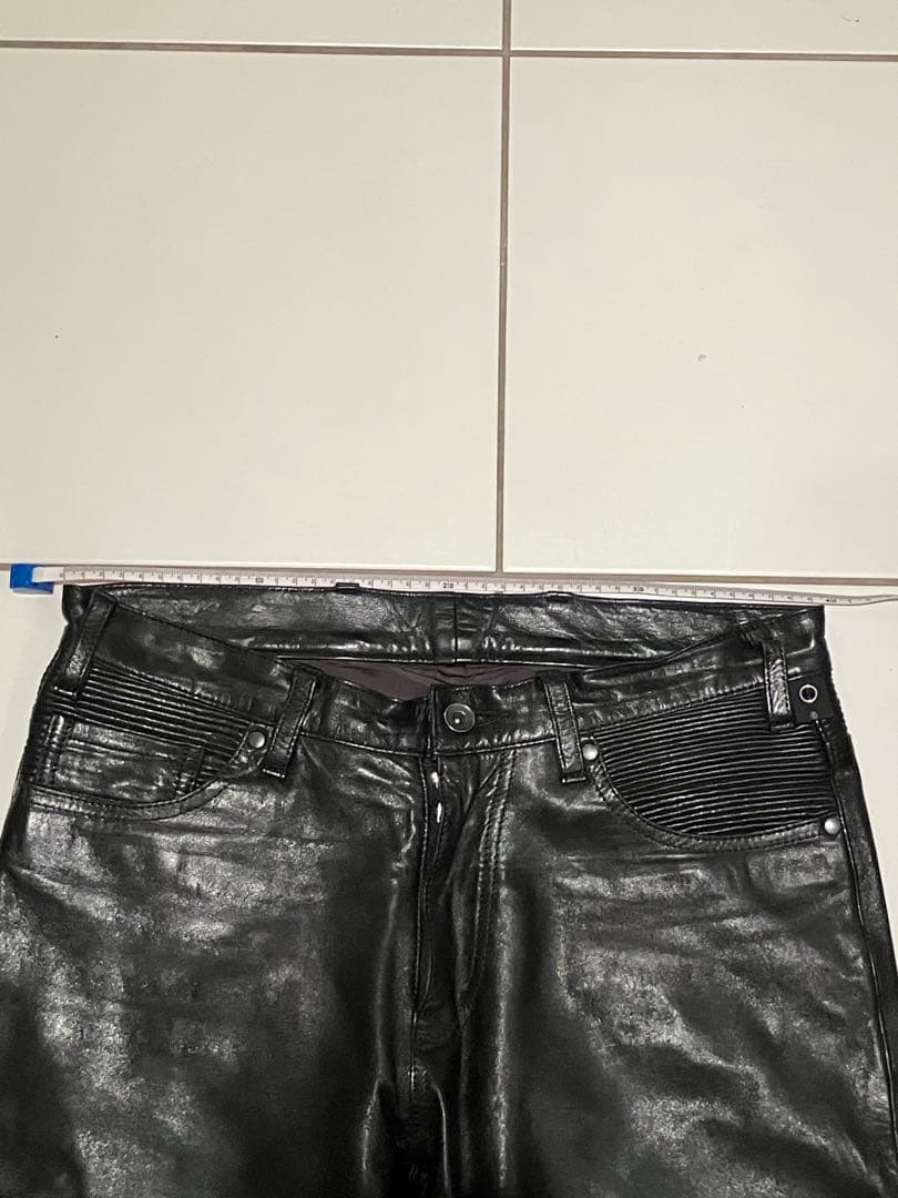 WJKライダースレザーパンツ　BLACK