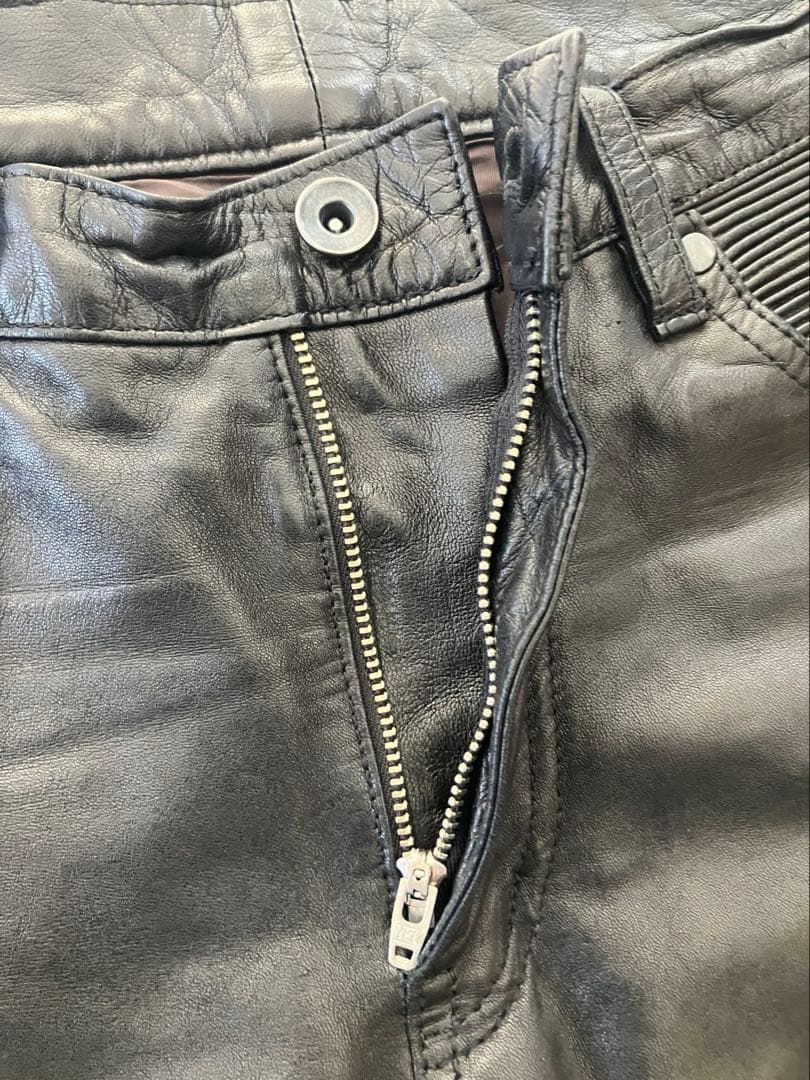 WJKライダースレザーパンツ　BLACK