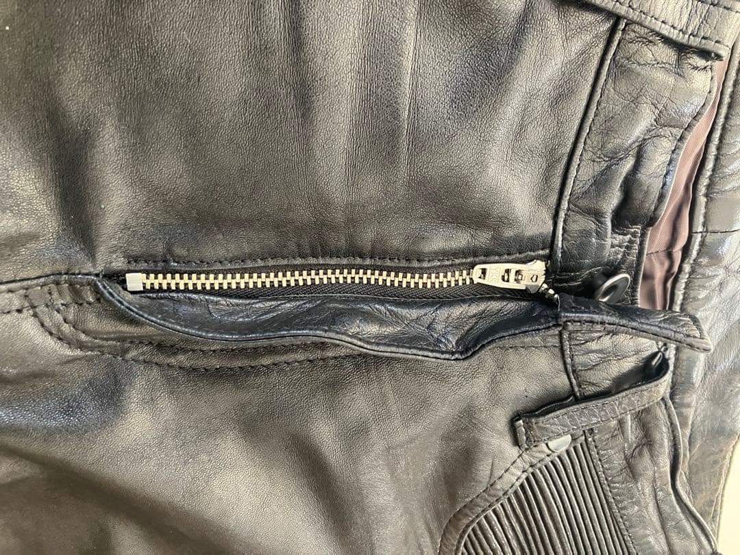 WJKライダースレザーパンツ　BLACK