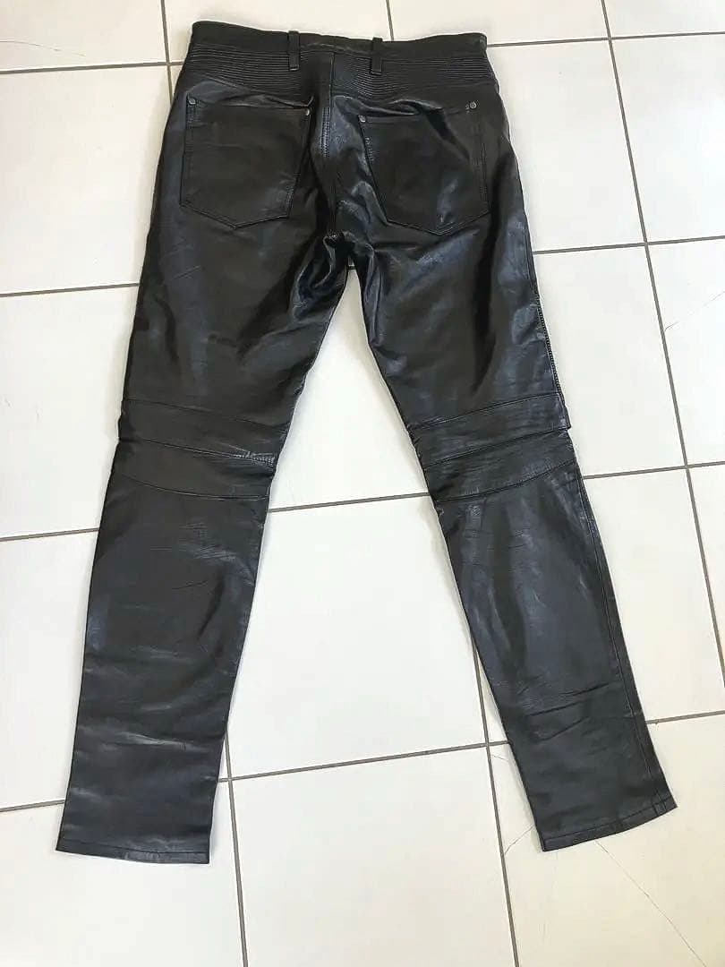 WJKライダースレザーパンツ　BLACK