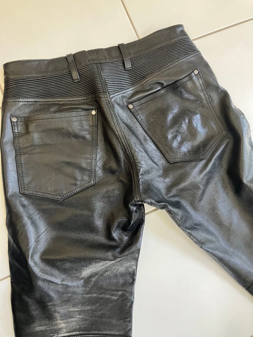 WJKライダースレザーパンツ　BLACK