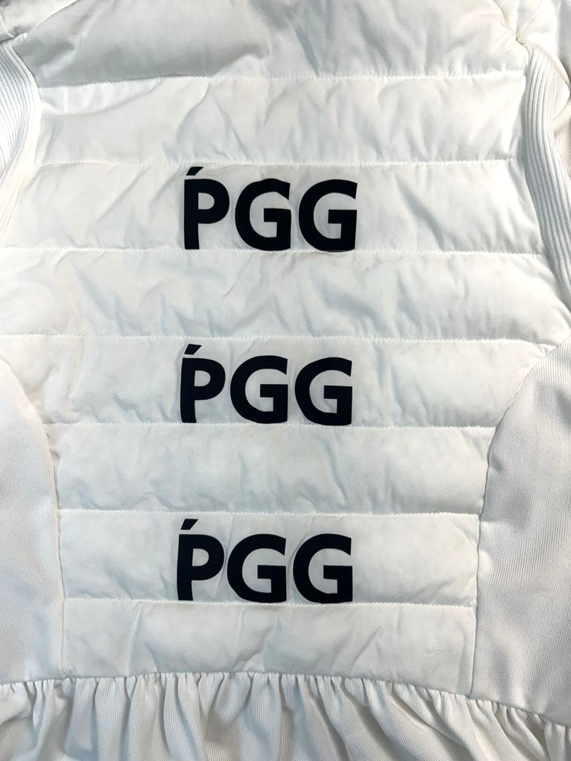 【極美品】PGG パーリーゲイツ ハイブリッド 中綿フーディ ジャケット 白 0