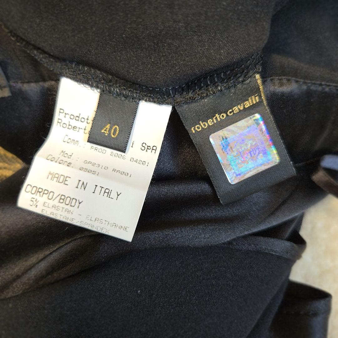 イタリア製 roberto cavalli 黒 レース 40