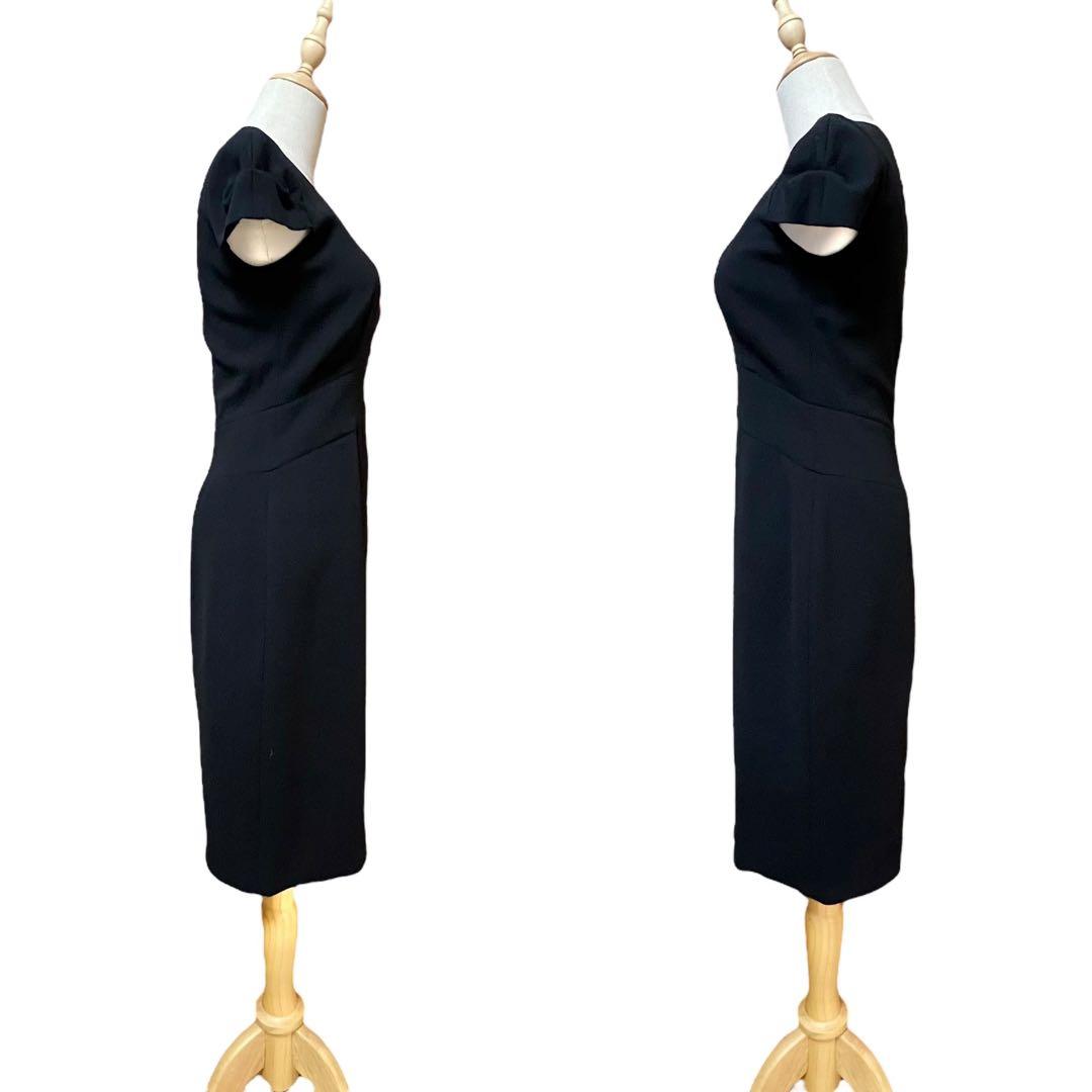 【エミリオプッチ】ウールバックジップフォーマルワンピース☆スクエアネック☆黒☆M