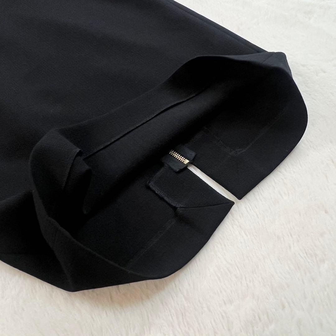 【エミリオプッチ】ウールバックジップフォーマルワンピース☆スクエアネック☆黒☆M