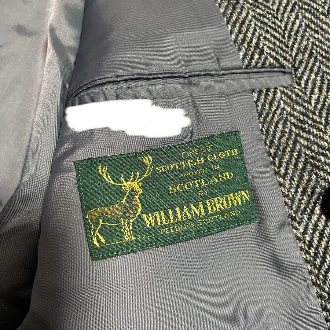 美品 J.PRESS ヘリンボーン柄 ロングコート 94A6 グレー