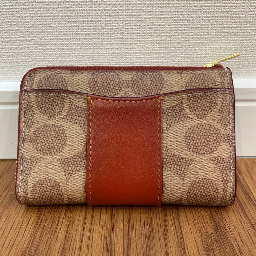 未使用品　COACH エッセンシャルLジップ キーケース シグネチャーキャンバス