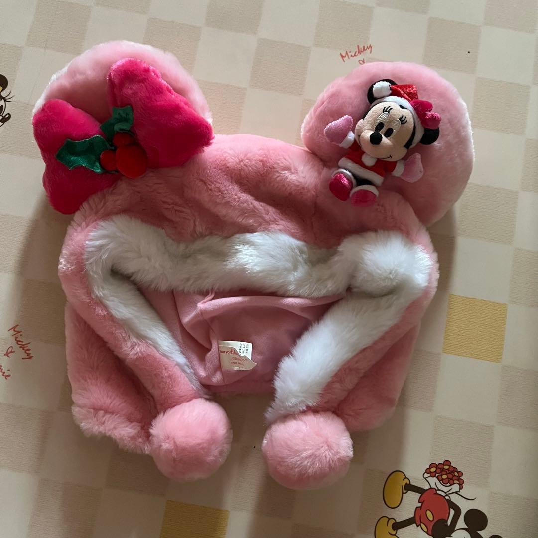 ディズニー ファンキャップ ミニー/ピンク クリスマス (紐なし) - メルカリ