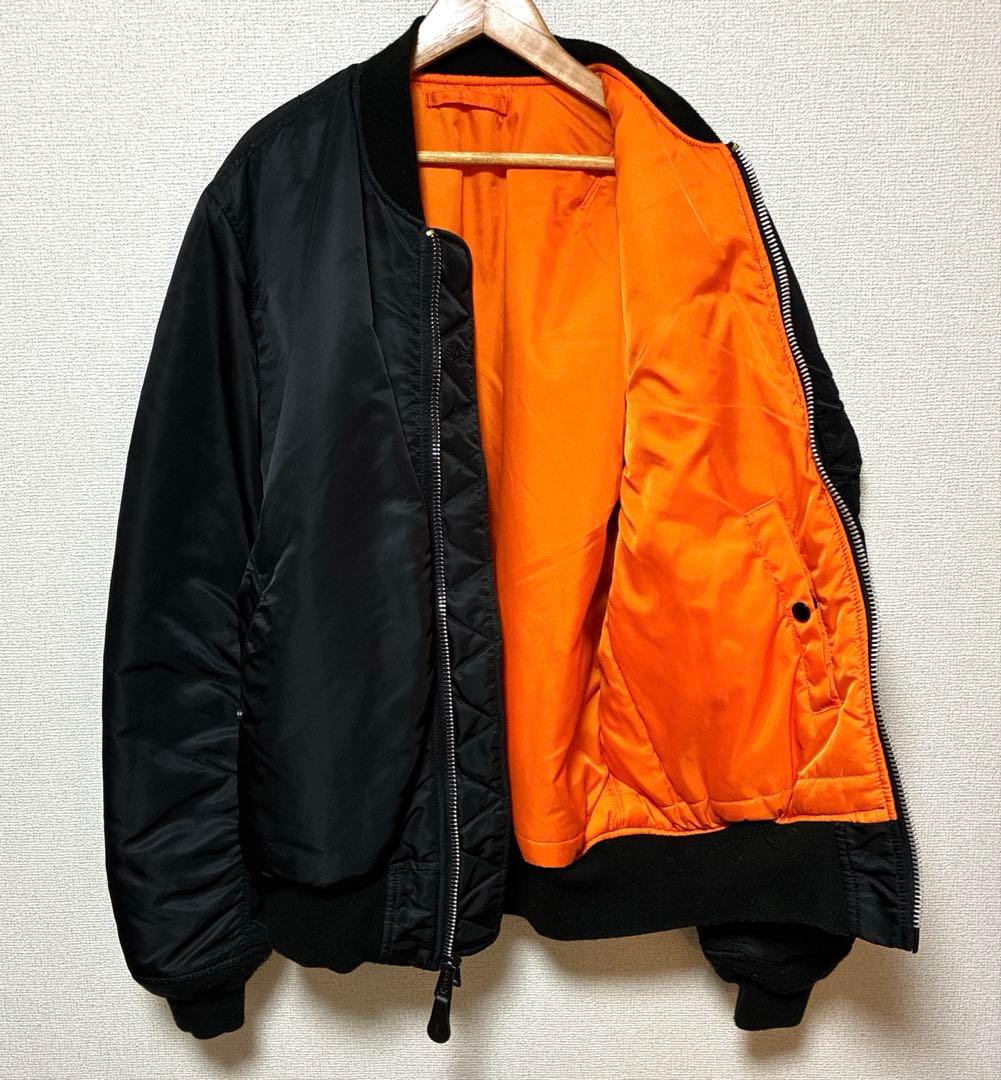 ALPHA アルファ MA-1 フライトジャケット ブラック 黒 XL