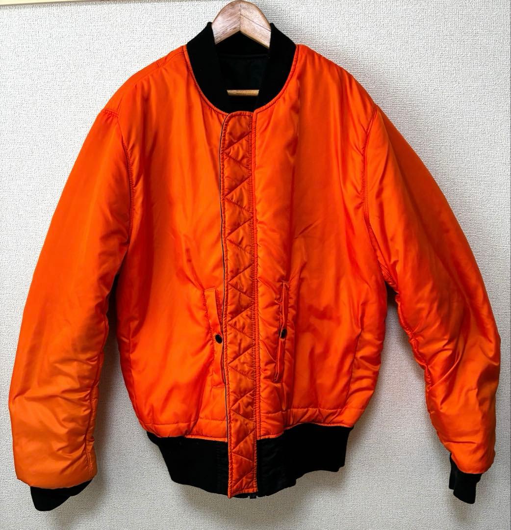 ALPHA アルファ MA-1 フライトジャケット ブラック 黒 XL