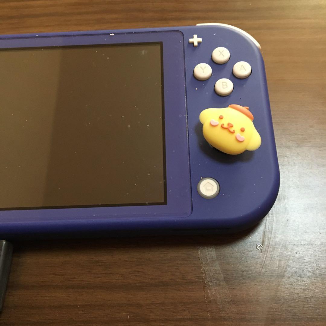 Nintendo Switch Lite 青カスタムスティックキャップ付き