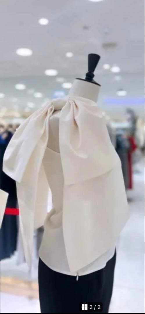 アキキ akiki ribbon one shoulder top Ⅲ