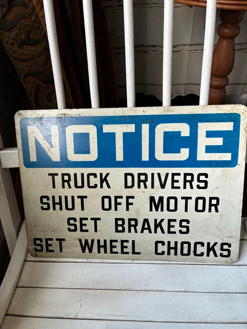 アンティーク　サイン　プレート　看板　道路標識　交通標識　NOTICE アメリカ