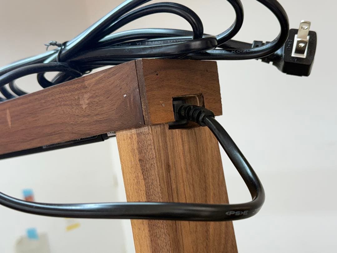 ウォルナット　植物用LEDライトスタンド