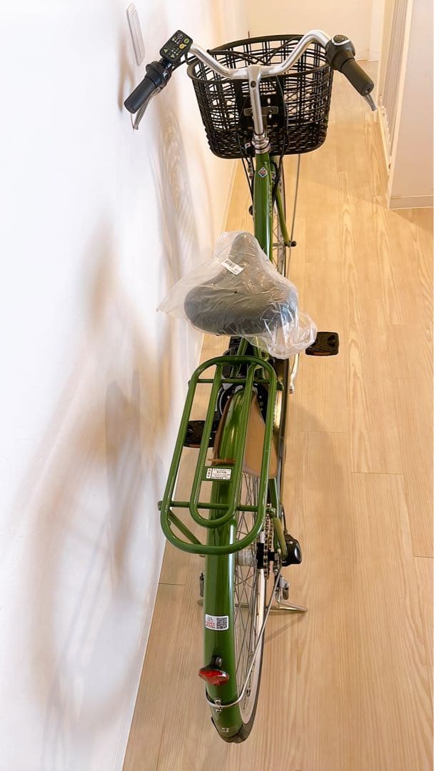 中古ブリヂストン アシスタ ファイングリーン 26インチホイールセット。