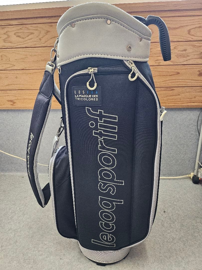 le coq sportif キャディバッグ ブラック/ホワイト