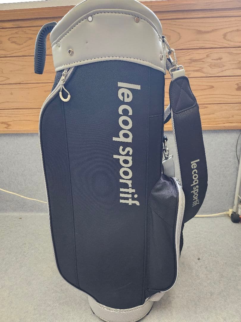 le coq sportif キャディバッグ ブラック/ホワイト