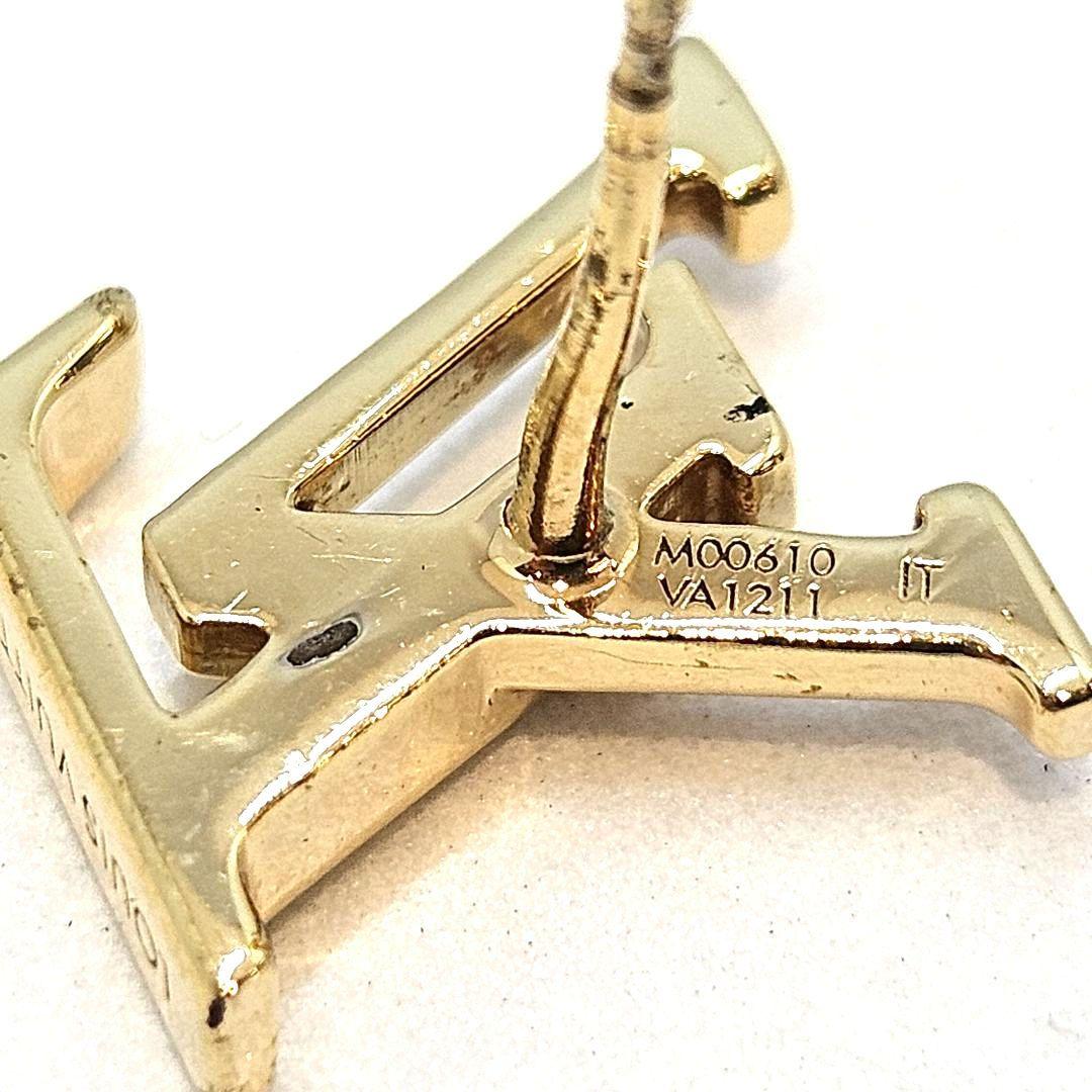 ルイヴィトン ピアス LVアイコニック ロゴ ブックルドレイユ ゴールド