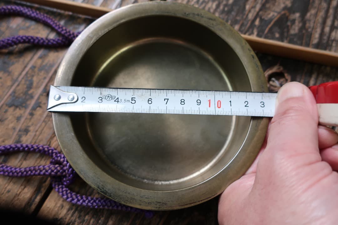 当り鉦 5寸 撞木付き チャンチキ スリ鉦 当り鉦 与助 直径13.5cm