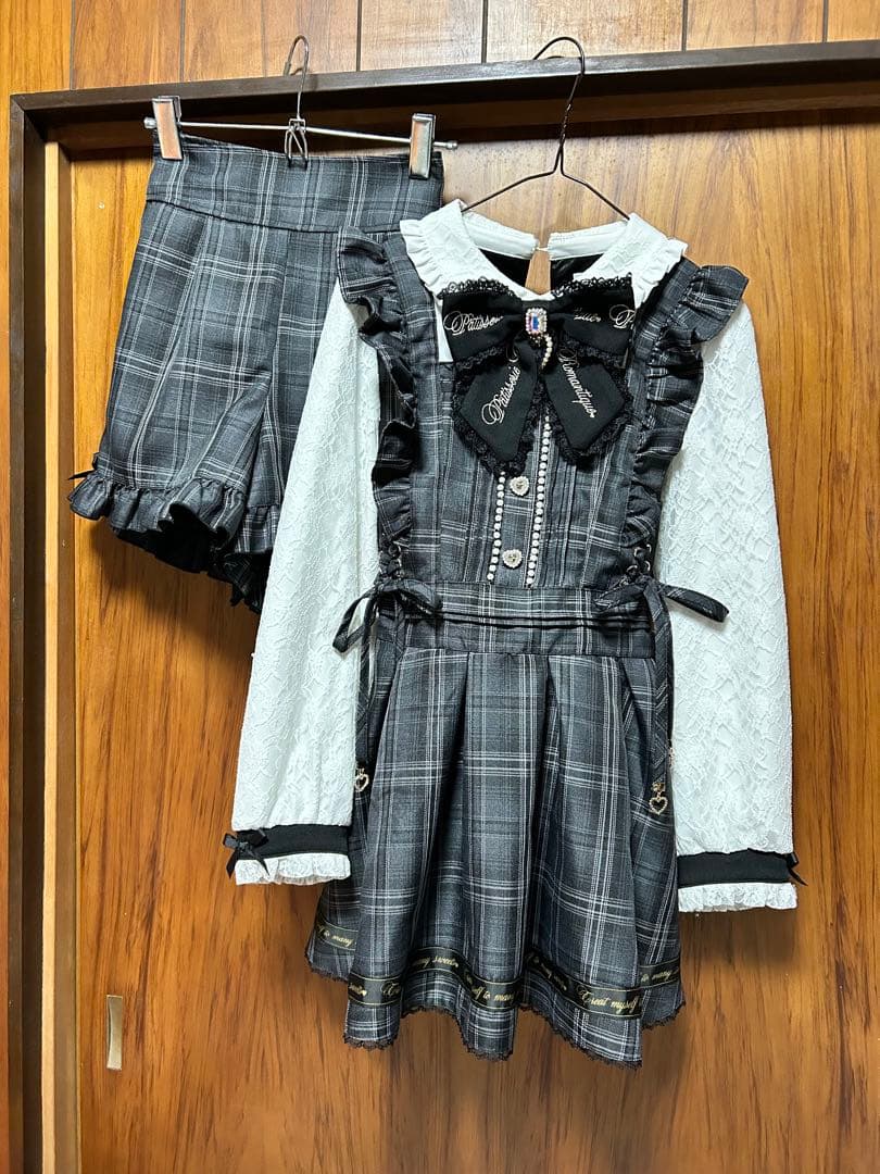 LIZLISA バックカシュクールセットアップ リズリサ チェック 量産系