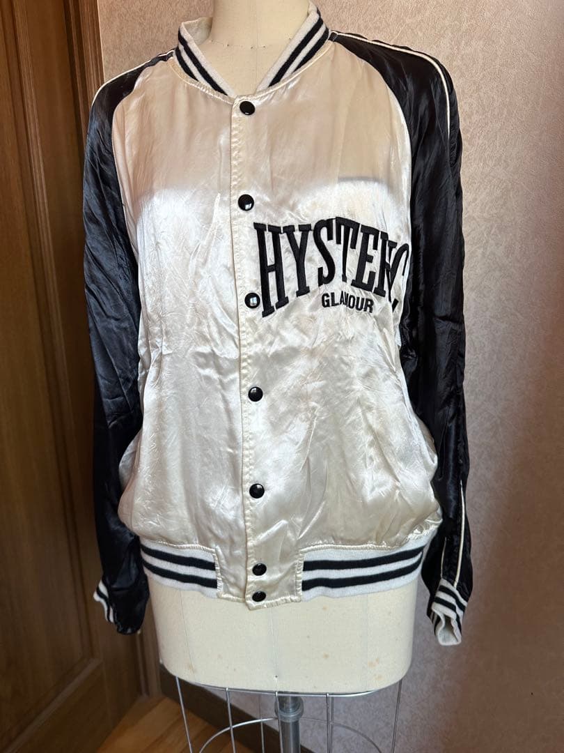 HYSTERIC GLAMOUR スタジャン ホワイト/ブラック