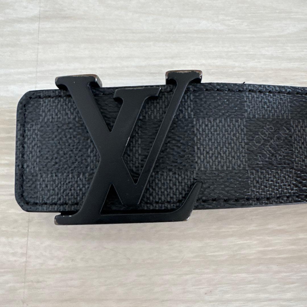 Louis Vuitton ブラック ベルト ダミエ 90cm