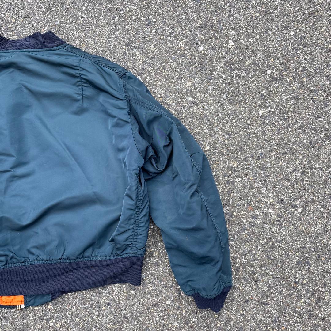 90s ALPHA ma-1 フライトジャケット ネイビー Lサイズ USA製