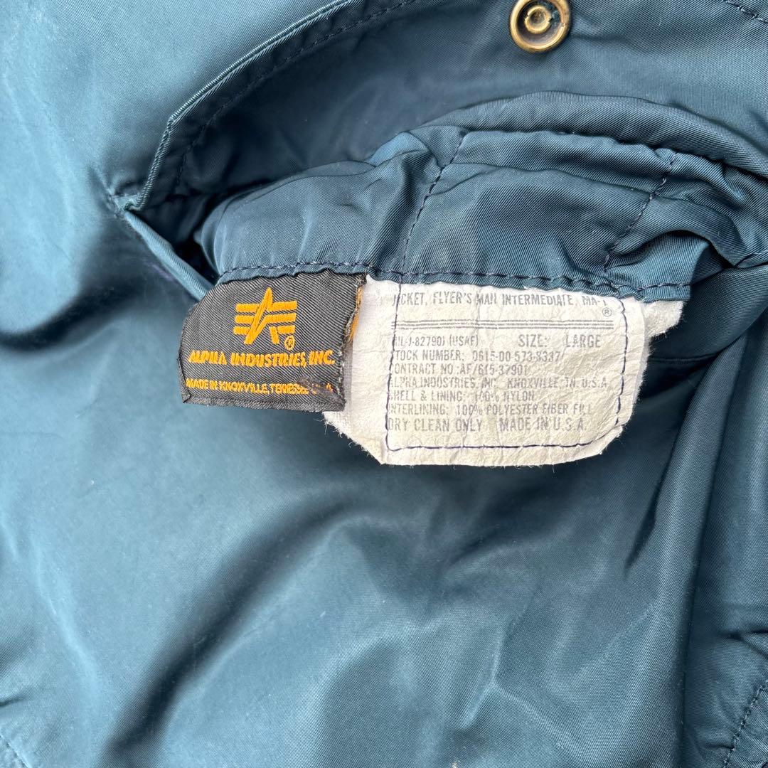 90s ALPHA ma-1 フライトジャケット ネイビー Lサイズ USA製