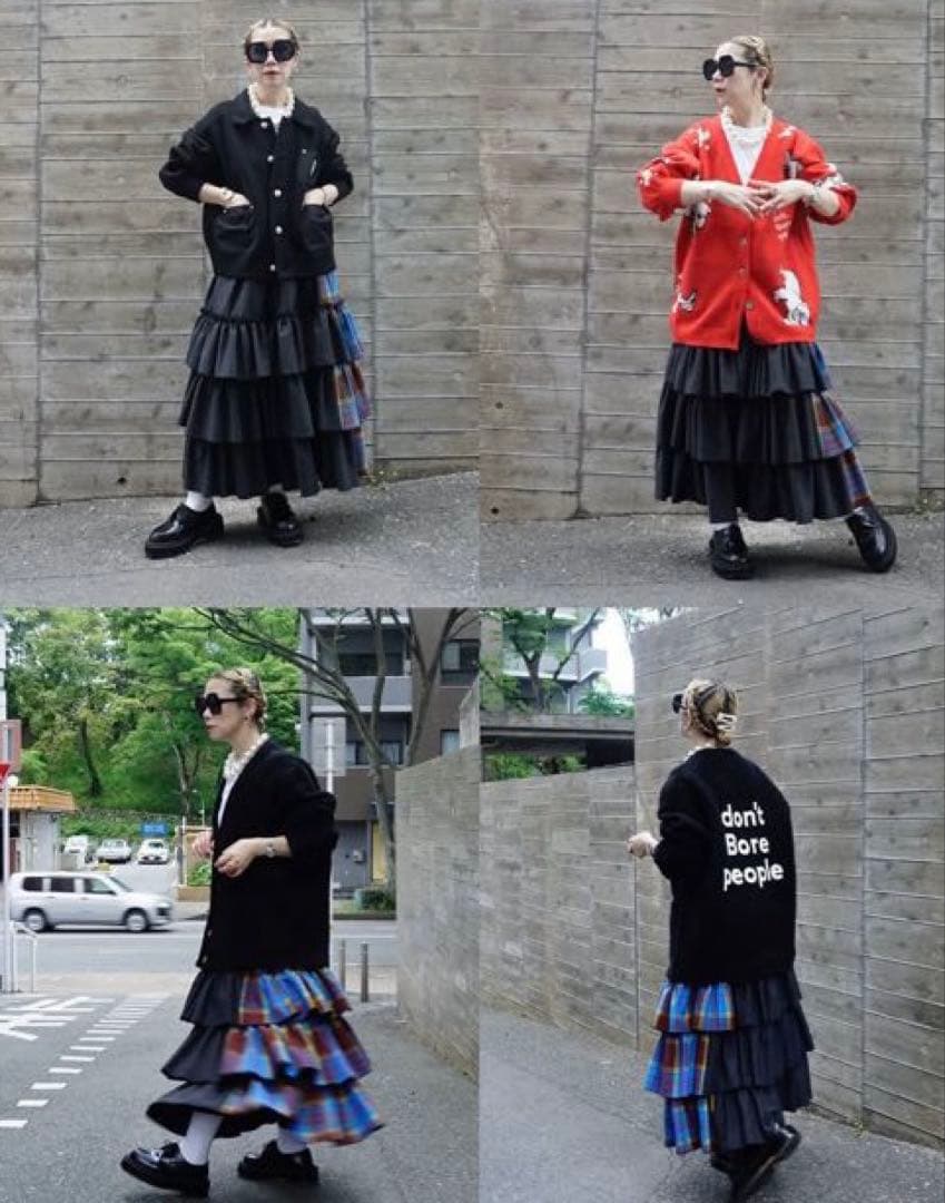 新品未使用 タグ付 ラッフル チェック スカート　トーマスマグパイ フリル