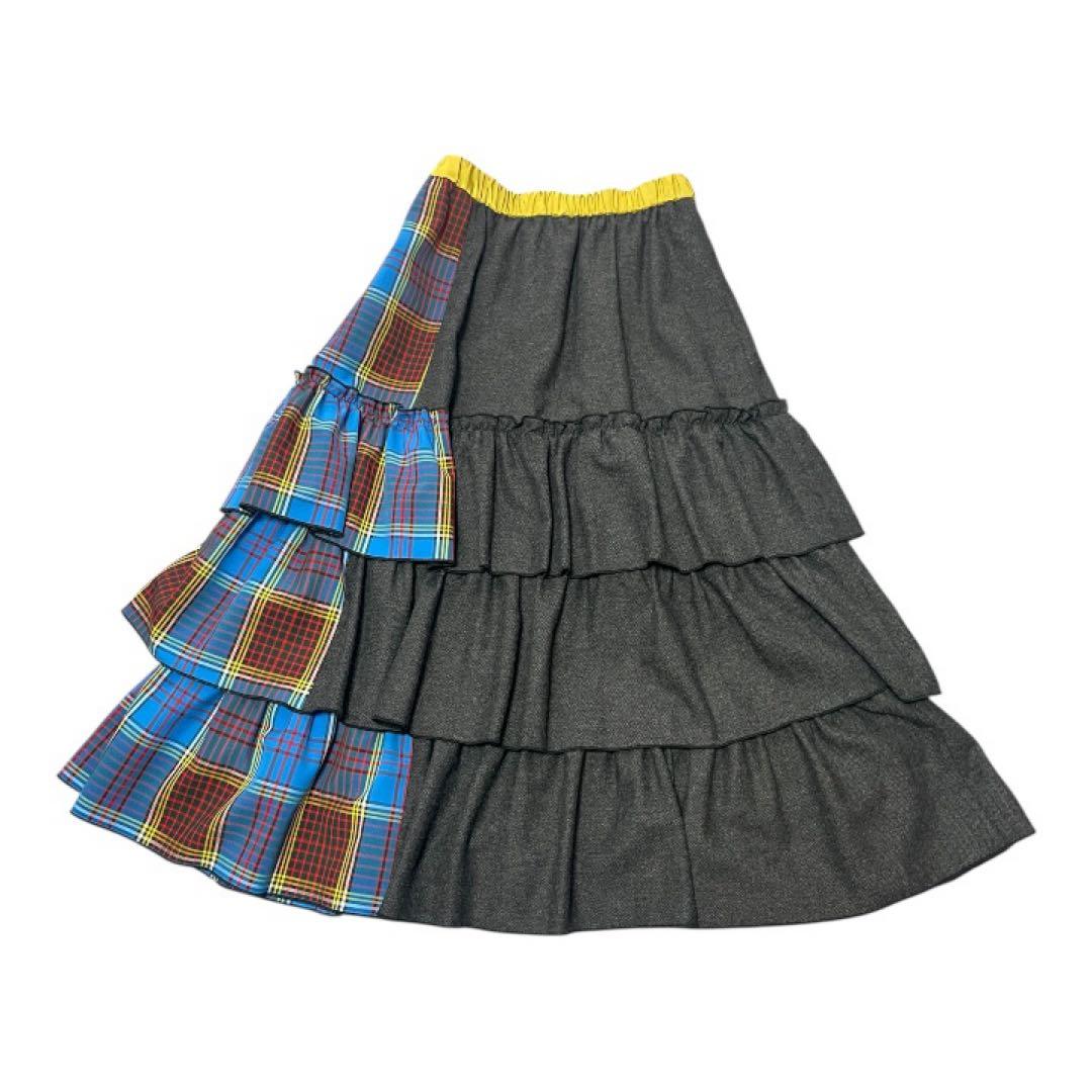 新品未使用 タグ付 ラッフル チェック スカート　トーマスマグパイ フリル