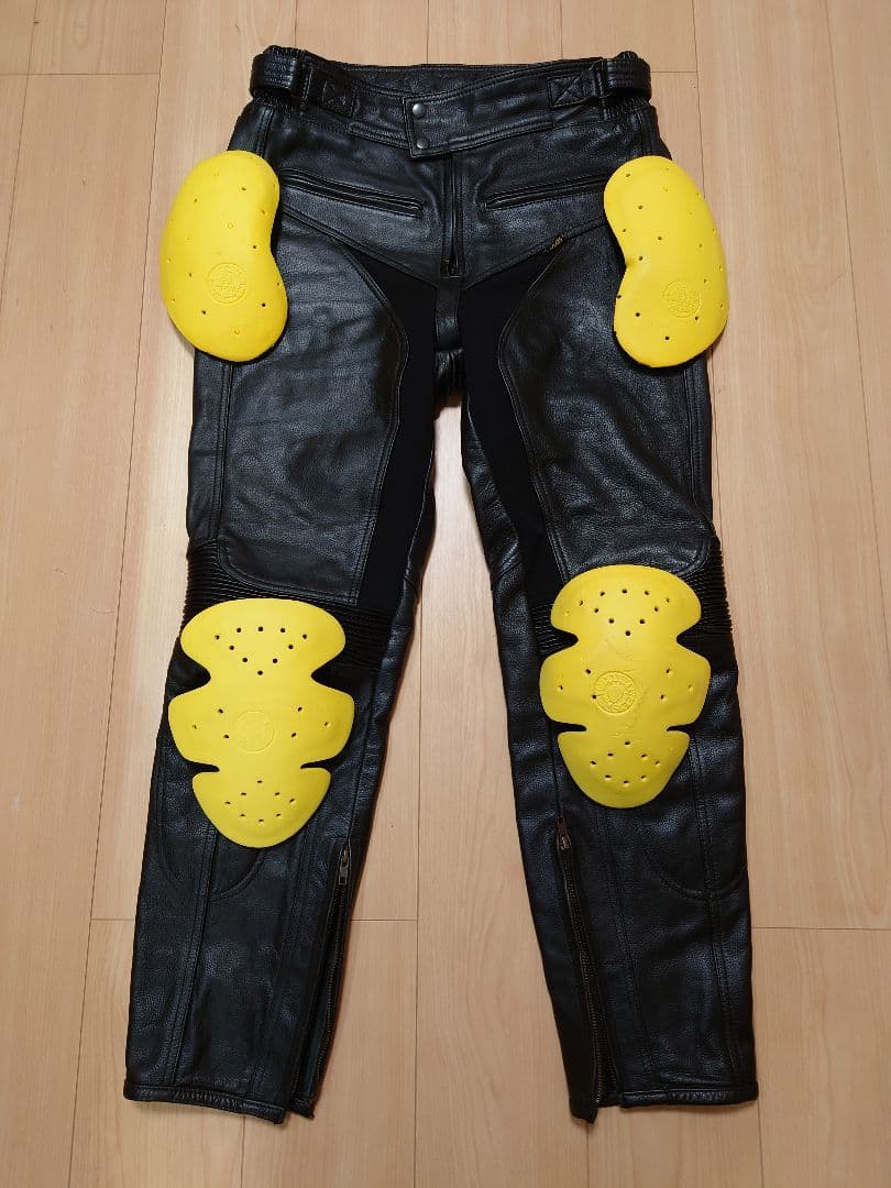 メンテ済 34】Clooney P04 美品 本革レザーパンツ プロテクター付