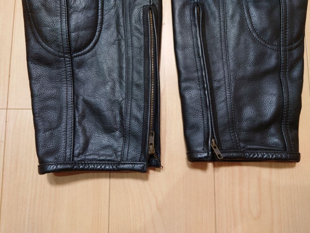 メンテ済 34】Clooney P04 美品 本革レザーパンツ プロテクター付