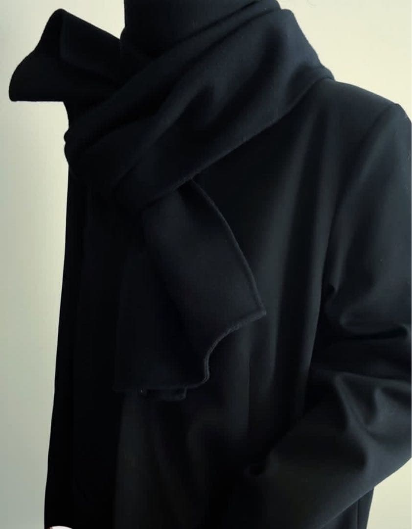 新品未使用タグ付き】digne throw shawl coat ブラック - メルカリ