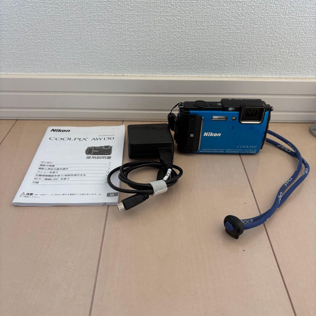 ハ*コ様 Nikon防水デジタルカメラCOOLPIX AW130 ブルー