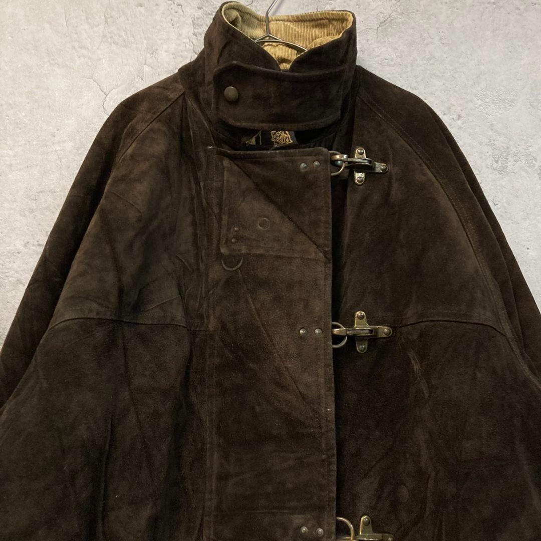 ☆ユーロ古着☆【ファイヤーマンジャケット 本革 スエード】メンズ2XL