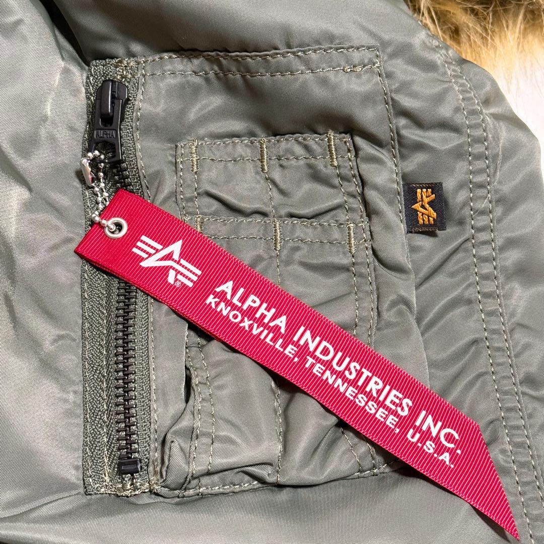 アルファ N-2B フライトジャケット セージグリーン ミリタリー ファー