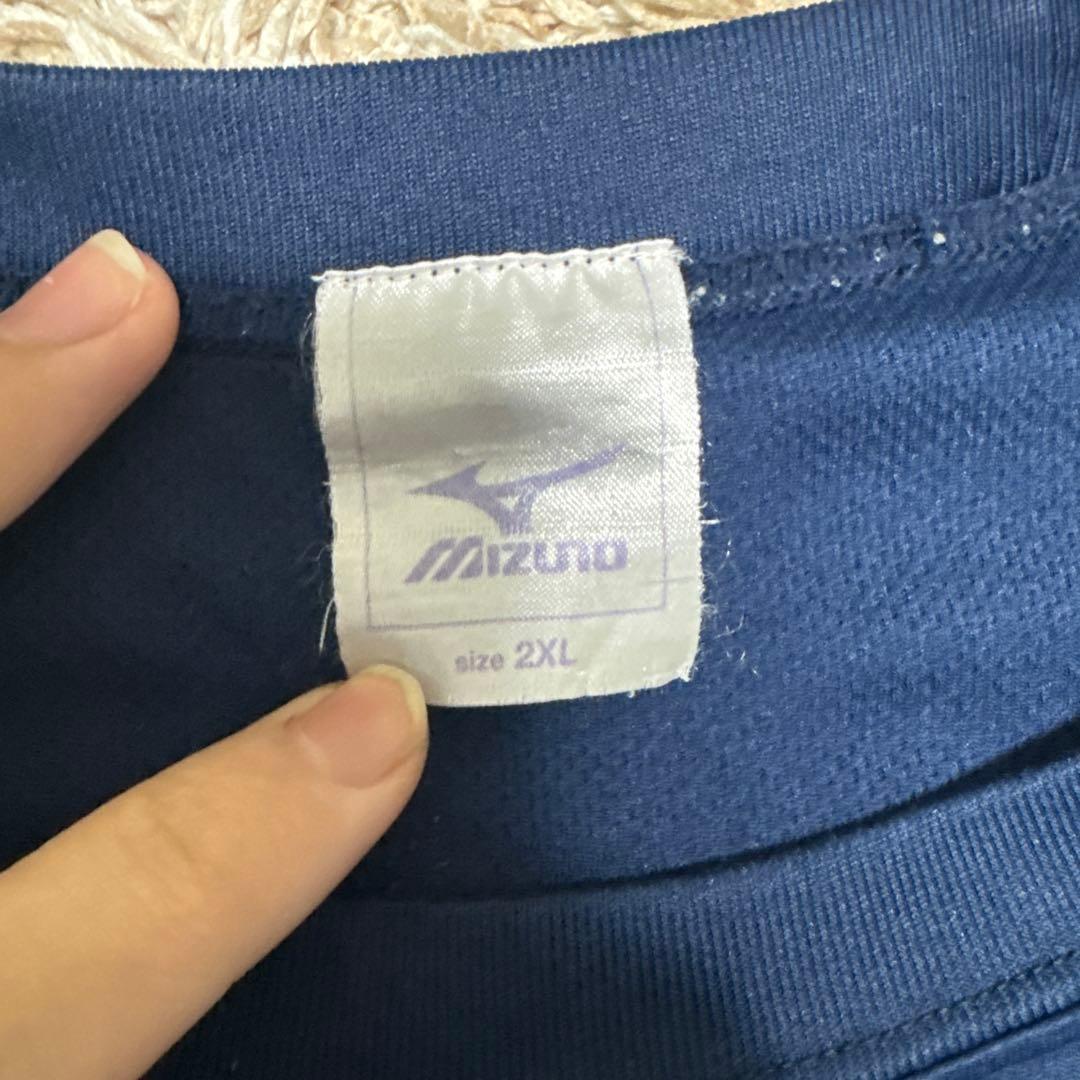 Mizuno 日本体育大学 バレーボールチーム シャツ 2XL ネイビー