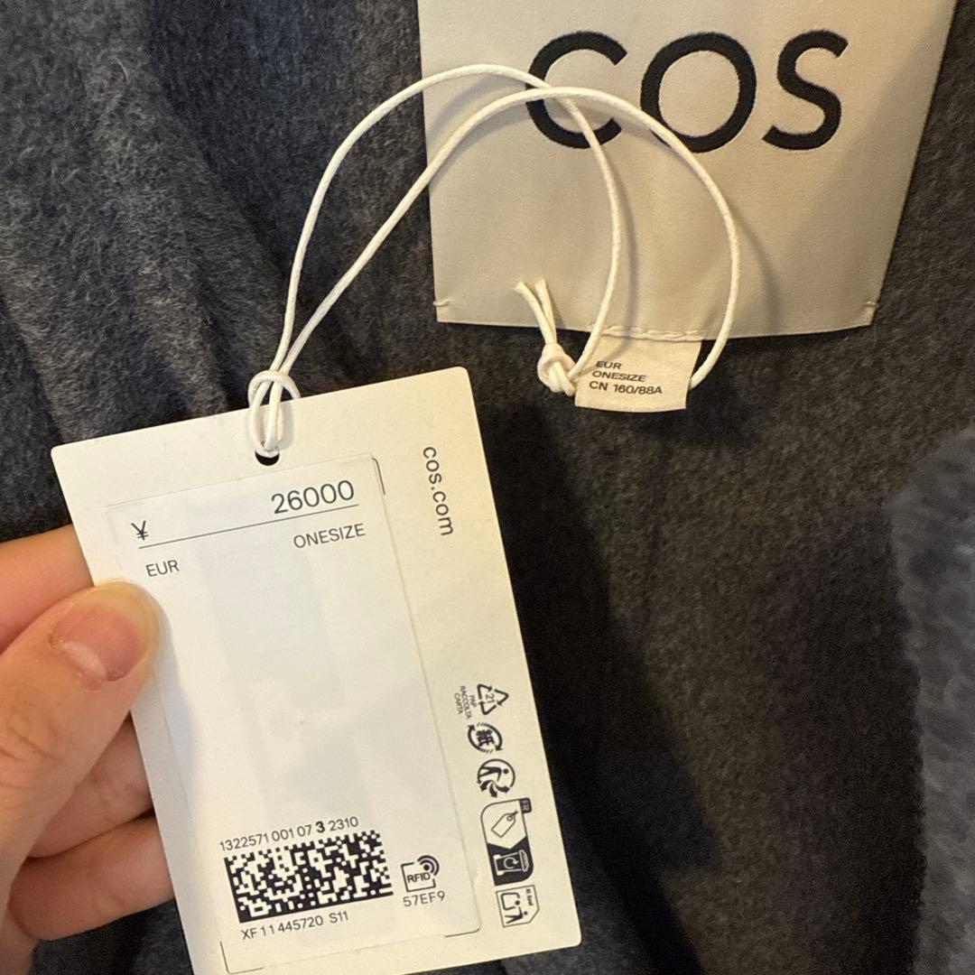 新品タグ付】 COS グレー ポンチョ ONESIZE - メルカリ